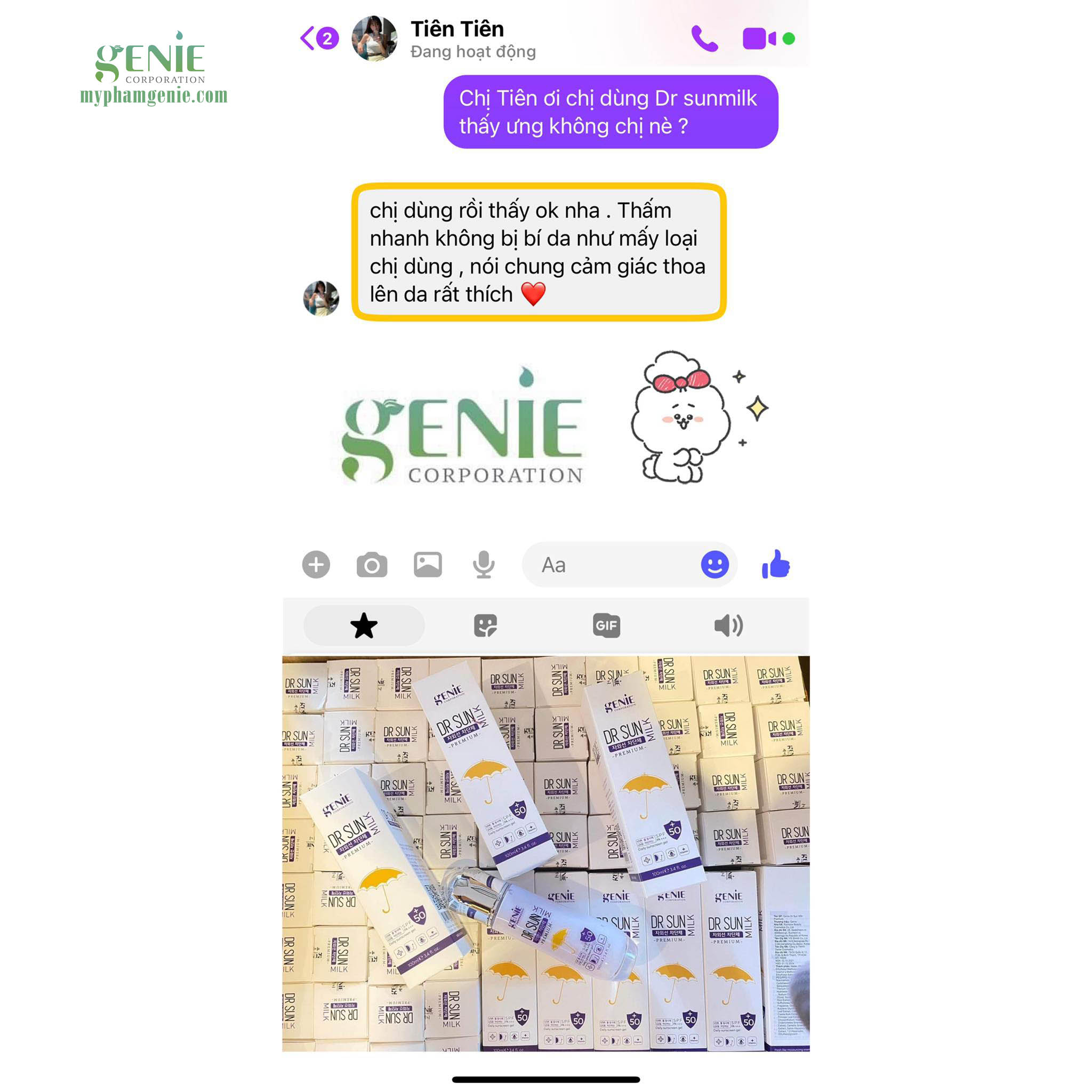 kem chống nắng genie
