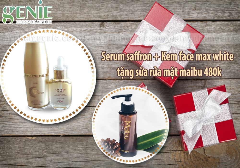 Serum saffron | kem face max white | sữa rửa mặt maibu