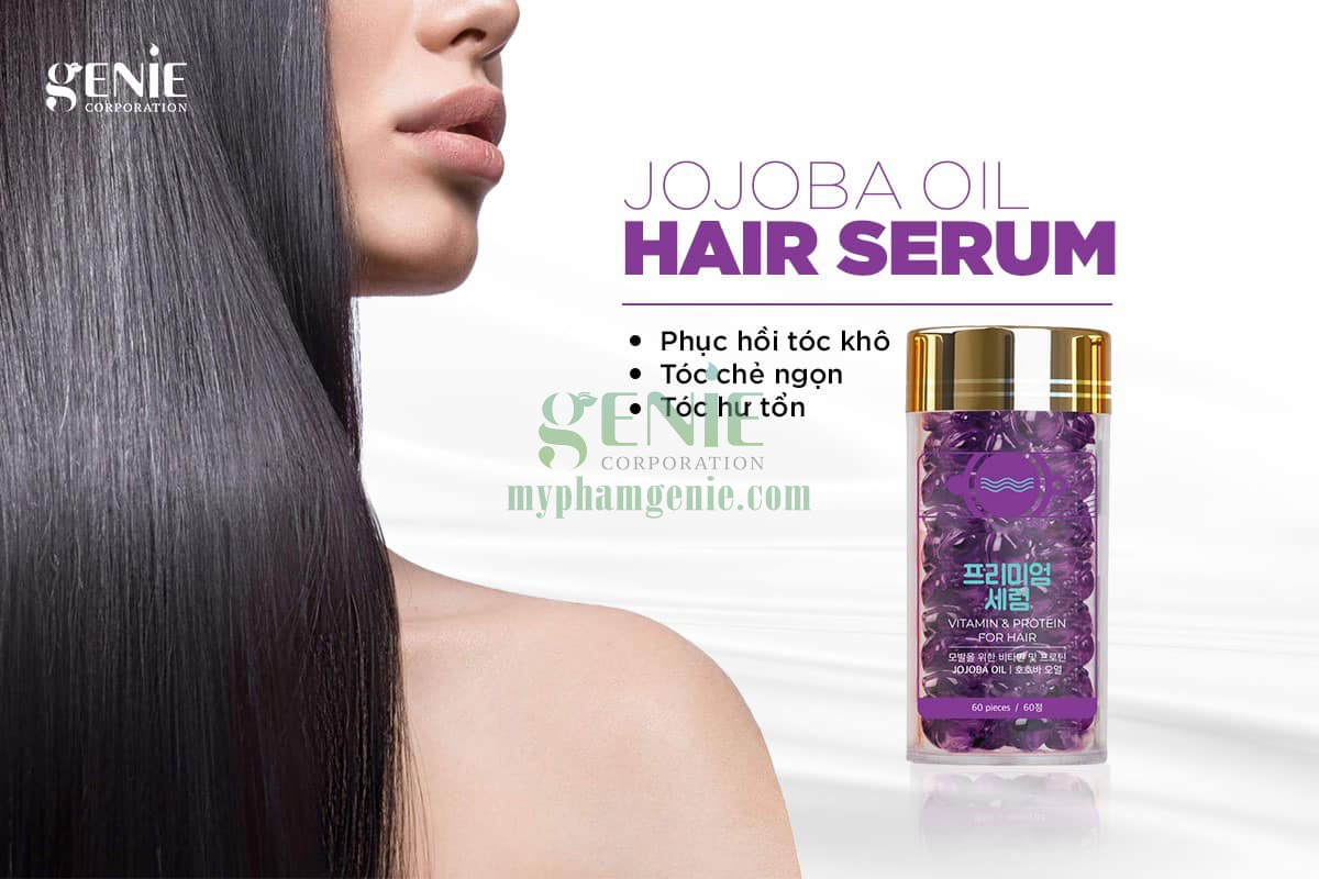 tinh dầu dưỡng tóc jojoba genie | vitamin & protein for hair