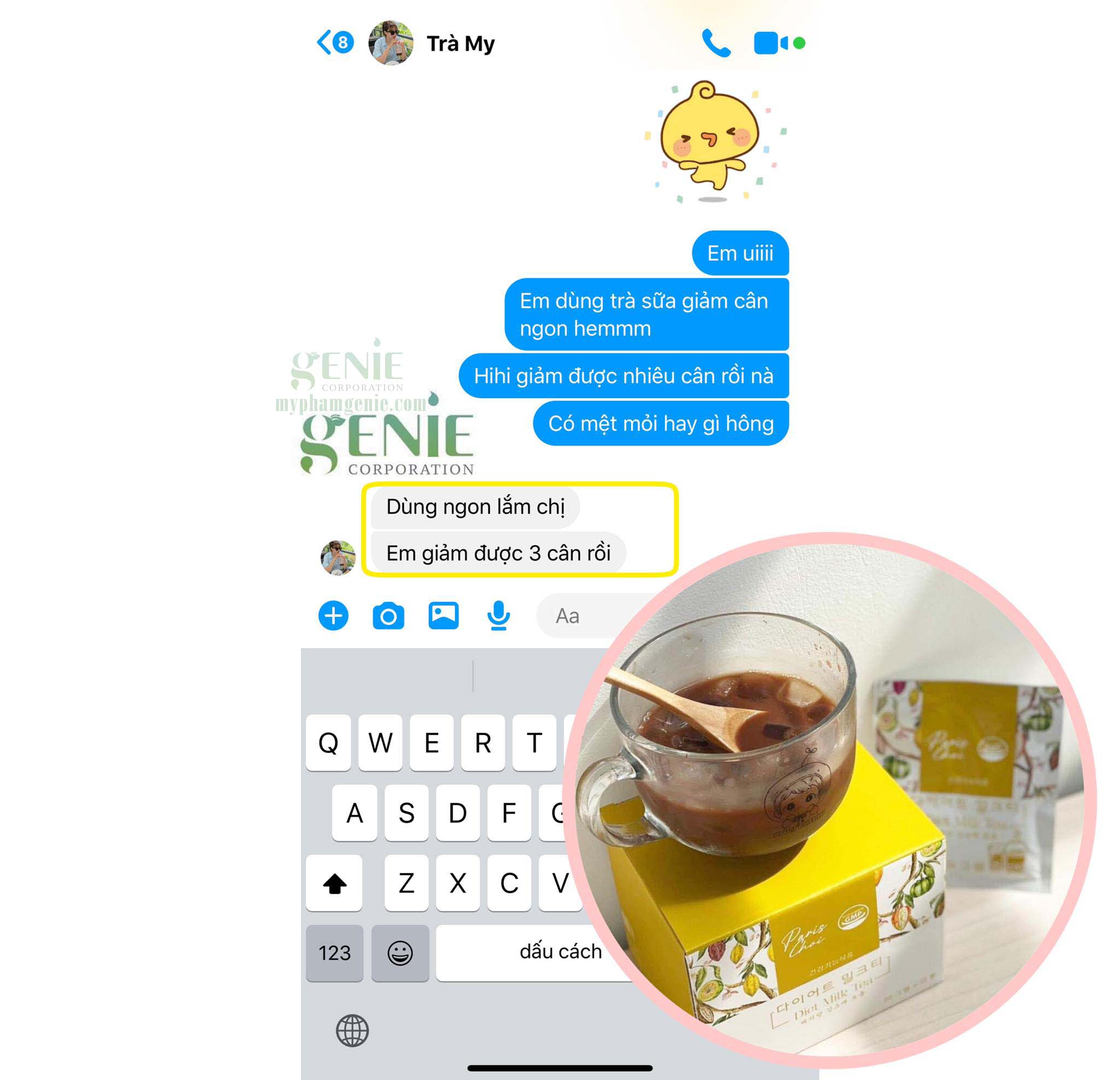 trà sữa giảm cân hàn quốc | review trà sữa paris choi genie